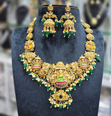 Nakshi Work with AD Stones Bridal Necklace