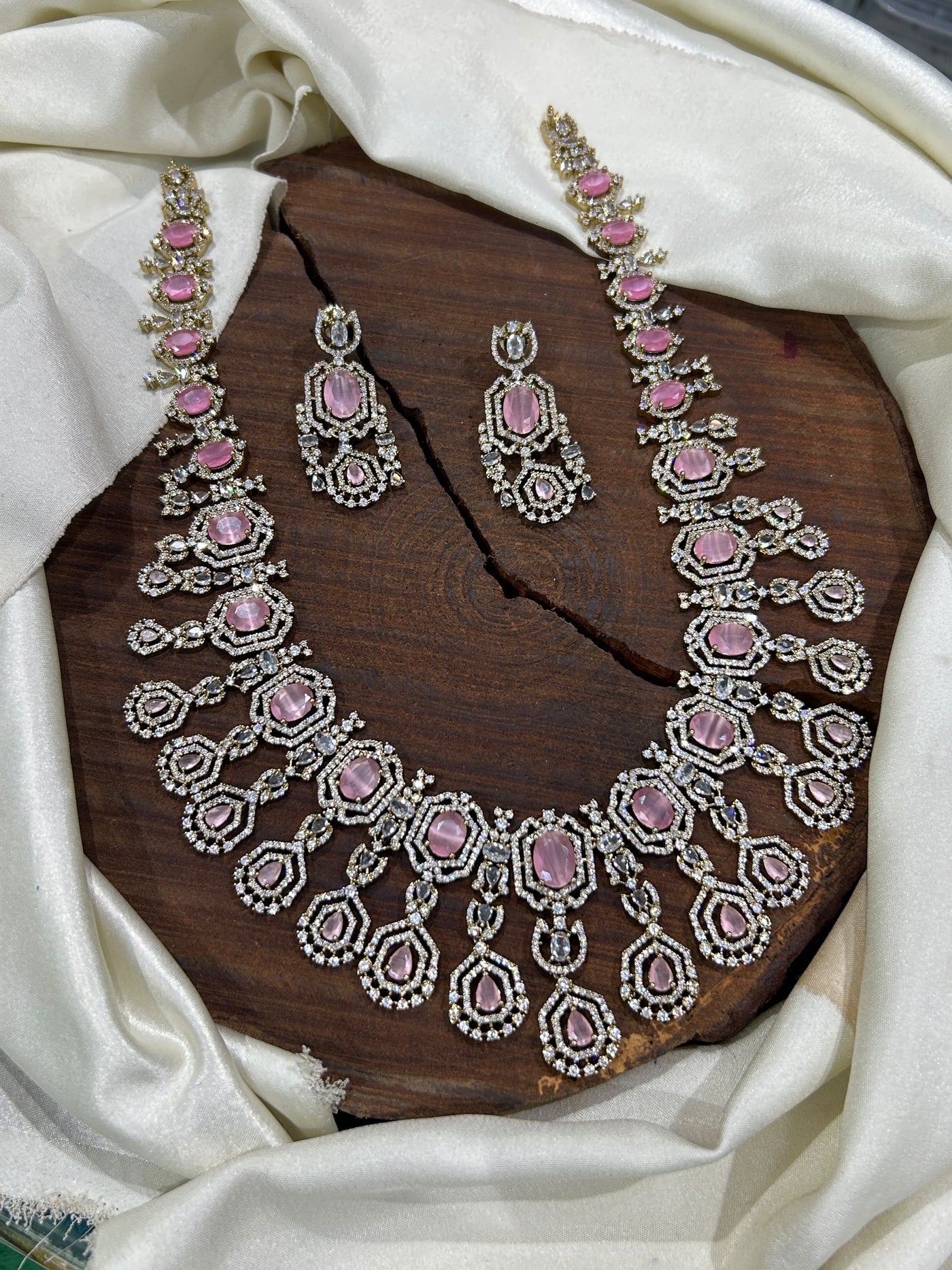 Victorian Polish with AD Stones Bridal Haram
