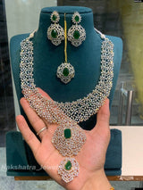 American Diamond Stones Bridal Haram - Nakshatra Jewels