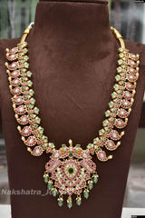 Jadau Kundan Stones Bridal Mango Haram - Nakshatra Jewels