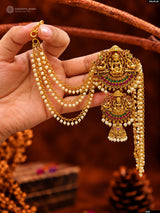 Nakshi Work with Kempu Stones Hair Accessories