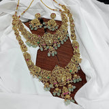 Nakshi Work with Kundan Stones Bridal Combo Set - Nakshatra Jewels