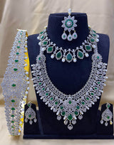 American Diamond Stones Bridal Set - Nakshatra Jewels