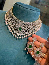 American Diamond Stones Bridal Choker - Nakshatra Jewels