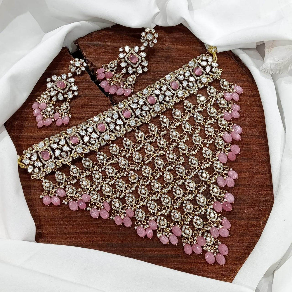 Moissanite Stones Bridal Necklace - Nakshatra Jewels