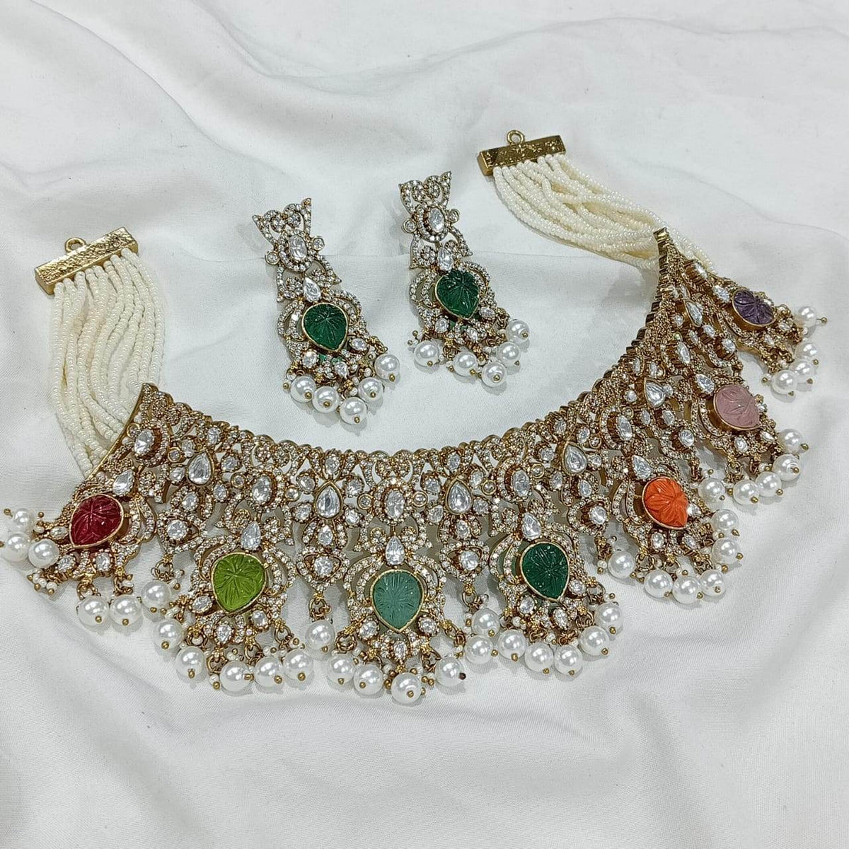 Moissanite & AD Stones Bridal Choker