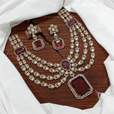 Victorian Polish with AD Stones Necklace - Nakshatra Jewels