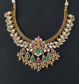 Victorian Polish with AD and Mossianite Stone Necklace