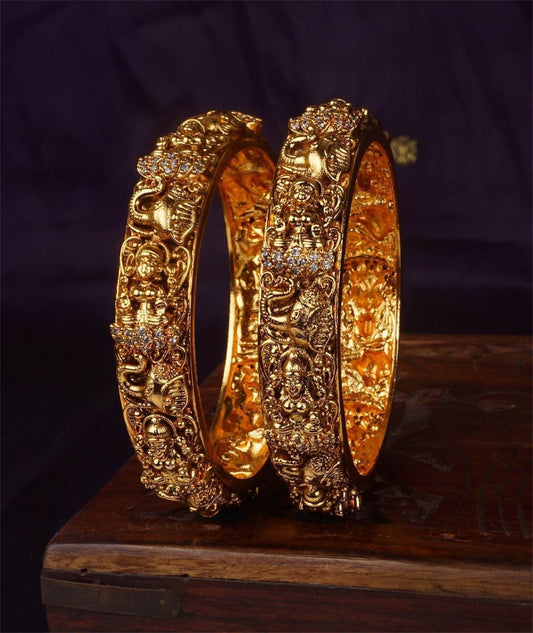 Premium Matt with Kempu Stone Bangles - Nakshatra Jewels