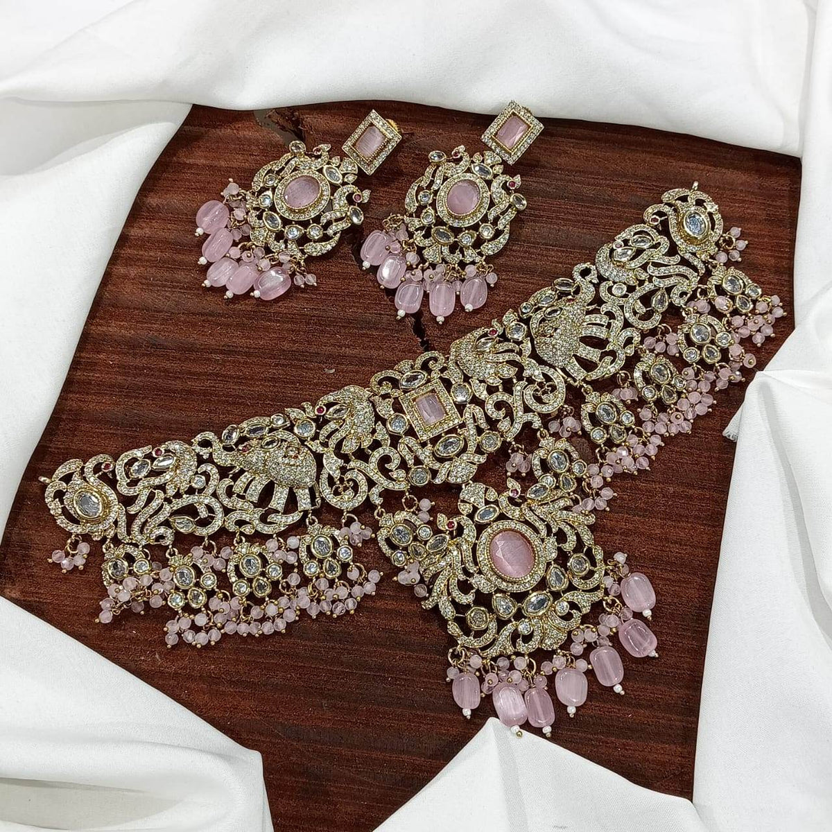 Victorian Polish with AD Stones Choker
