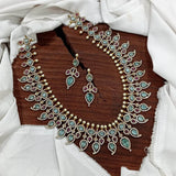 Victorian Polish with AD Stones Haram - Nakshatra Jewels