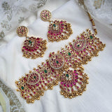 Premium Matt with Kempu Stones Bridal Choker - Nakshatra Jewels