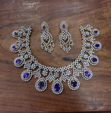 American Diamond Stones Bridal Necklace - Nakshatra Jewels