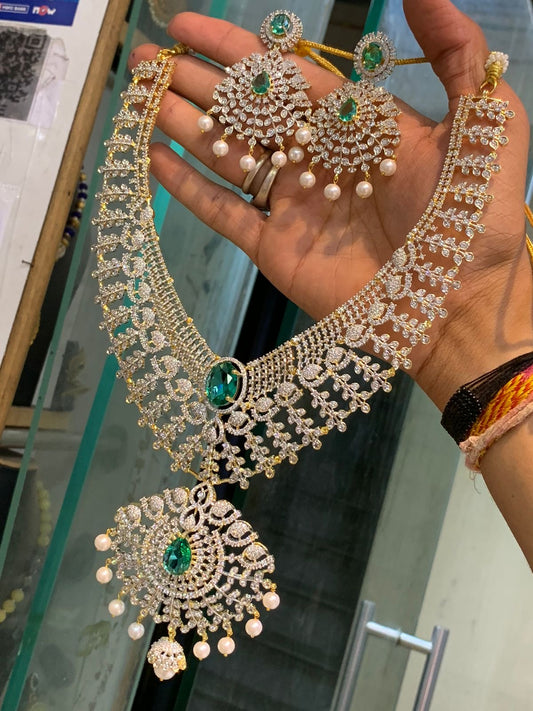American Diamond Stones Bridal Haram