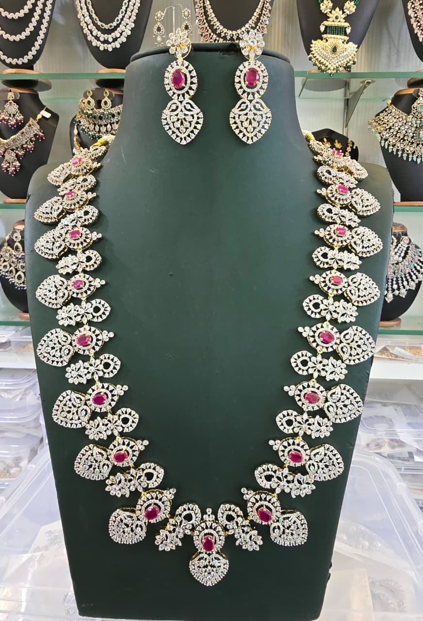 American Diamond Stones Bridal Haram