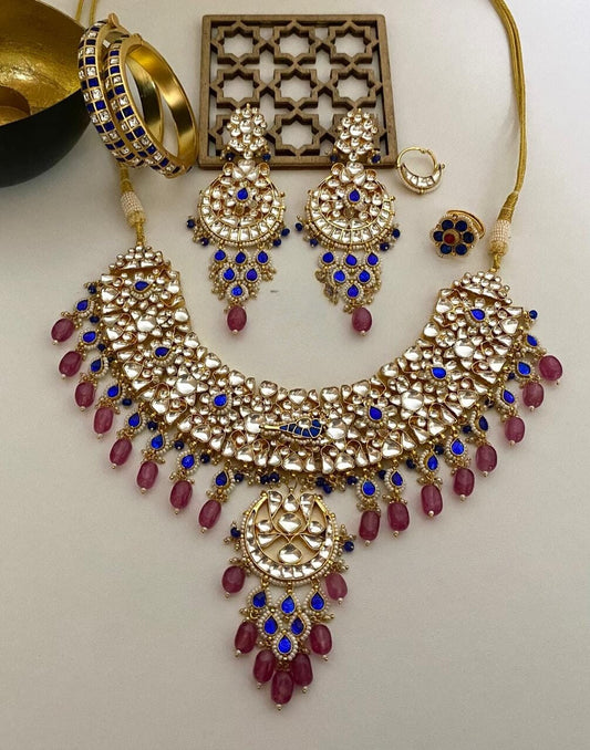 Pachi Kundan Stones Bridal Combo