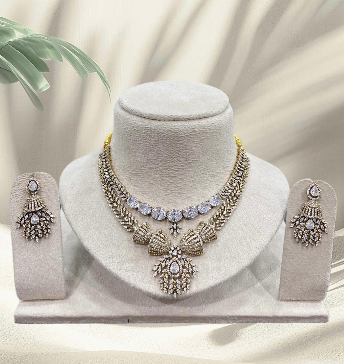 Victorian Polish AD Stones Necklace