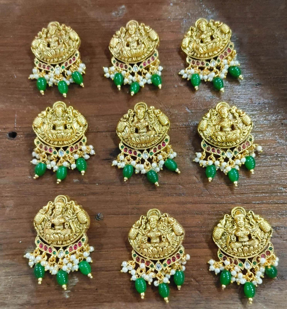 Hair Accessories (Premium Matt with Kempu Stones) - Nakshatra Jewels