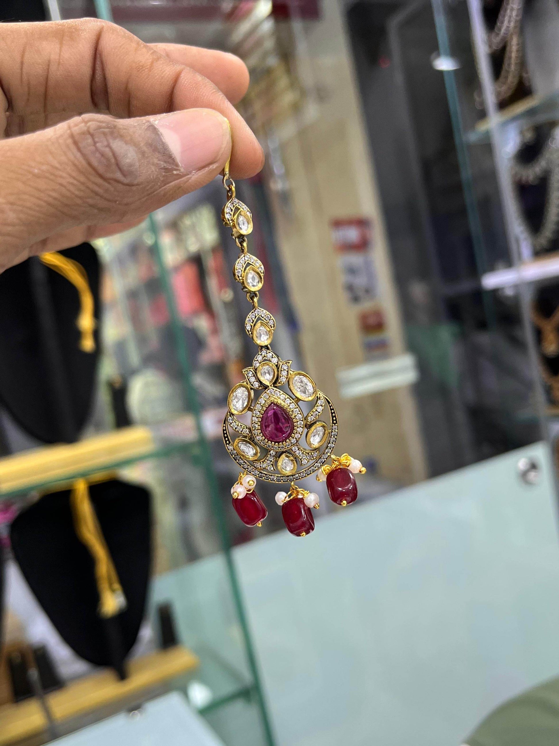 Moissanite Stones Tikka - Nakshatra Jewels