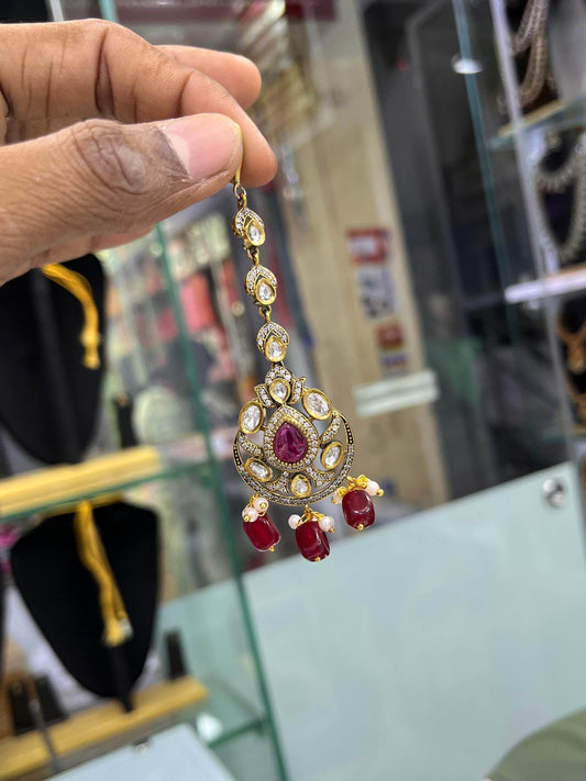 Moissanite Stones Tikka - Nakshatra Jewels