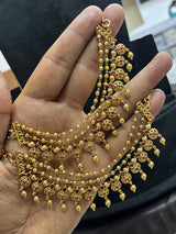 Premium Matt with Kempu Stones Ear Chains