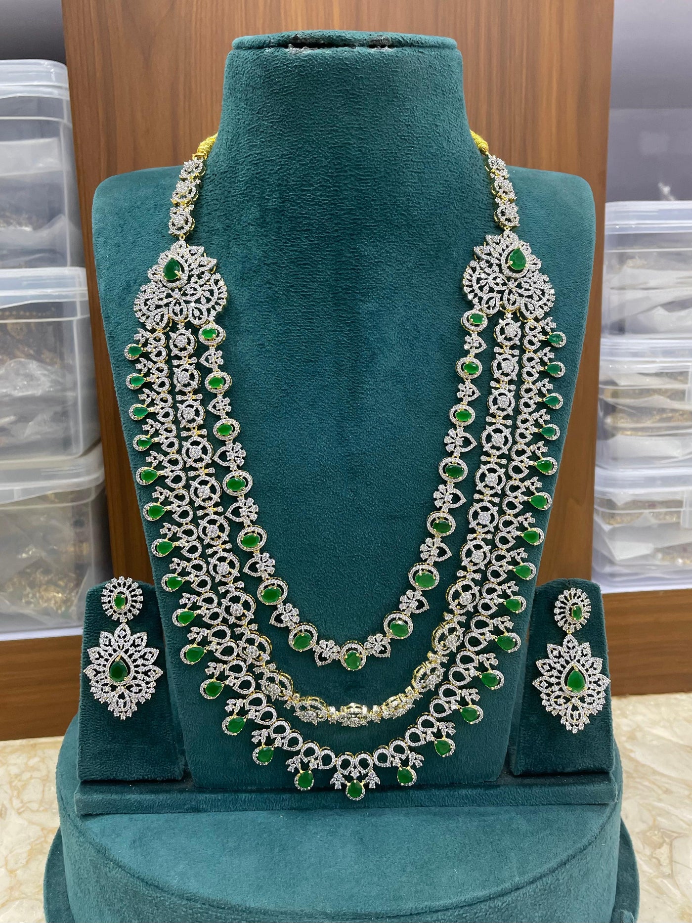American Diamond Stones Bridal Layer Haram