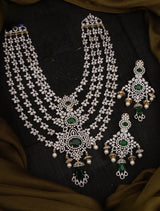 American Diamond Stones Bridal Layer Haram - Nakshatra Jewels