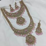 Victorian Polish with AD Stones Bridal Combo Set - Nakshatra Jewels