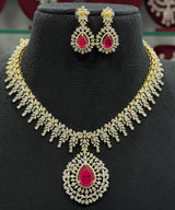 American Diamond Stones Bridal Necklace