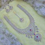 American Diamond Stones Bridal Haram - Nakshatra Jewels
