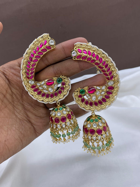 Jaadu Kundan Stones Bridal Earcuffs