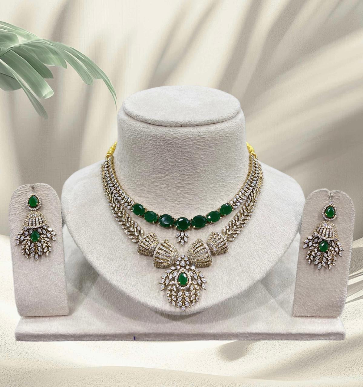 Victorian Polish AD Stones Necklace