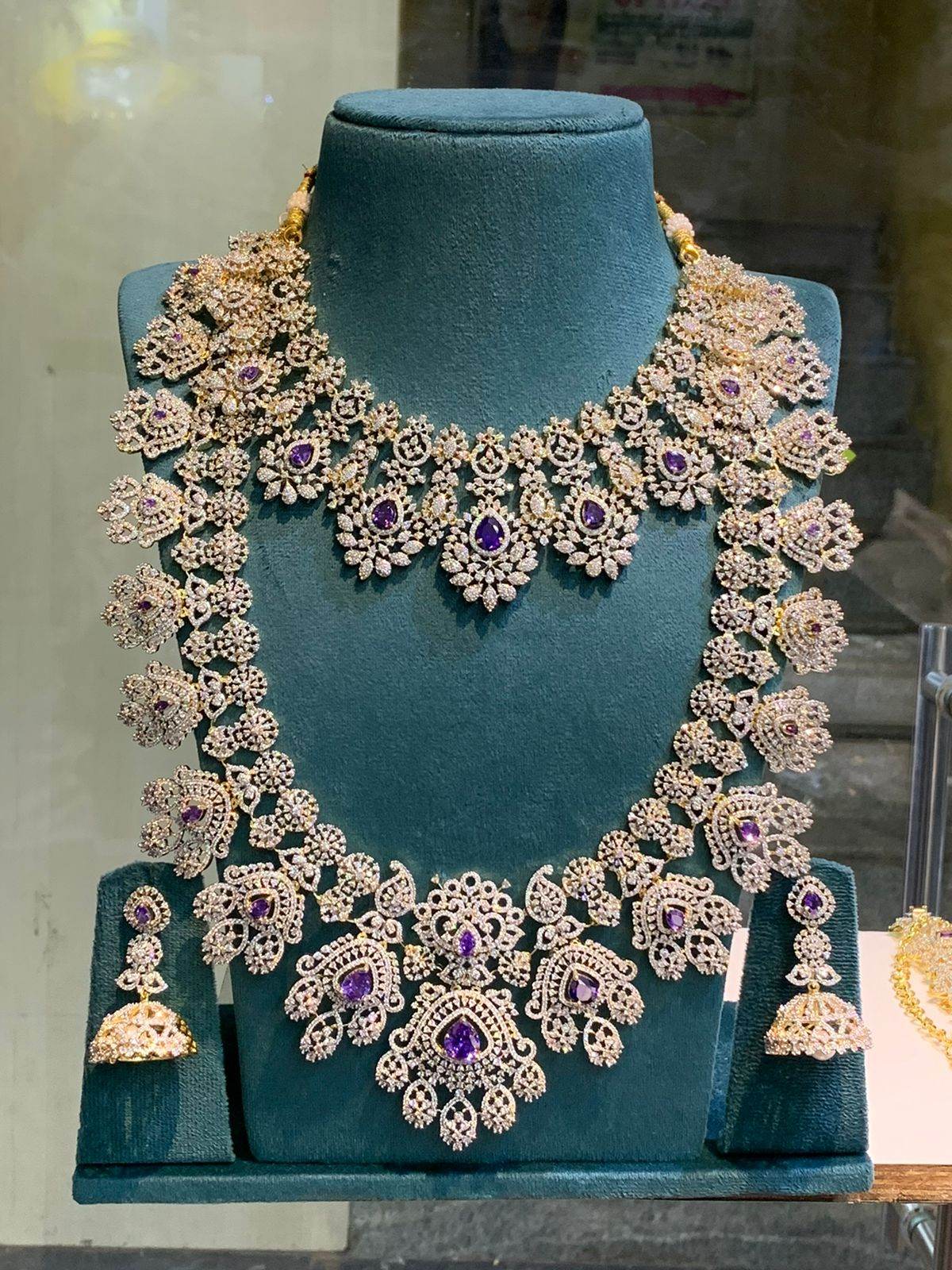 American Diamond Stones Bridal Combo Set