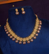 Premium Kempu Stones Necklace - Nakshatra Jewels