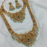 Nakshi Work with Mossanite Stones Bridal Combo Set - Nakshatra Jewels