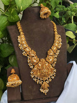 Nakshi Work with AD Stones Bridal Haram - Nakshatra Jewels