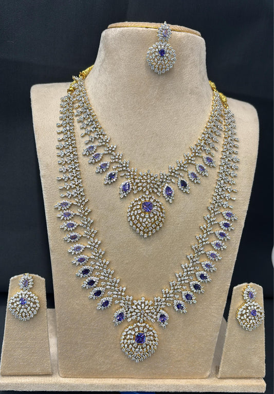 American Diamond Stones Bridal Combo Set