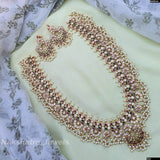 Premium Matt with Kempu & AD Stones Bridal Guttapusal Haram - Nakshatra Jewels