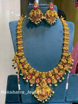 Nakshi work with Jadau Kundan Stones Bridal Set (3D Embosed) - Nakshatra Jewels