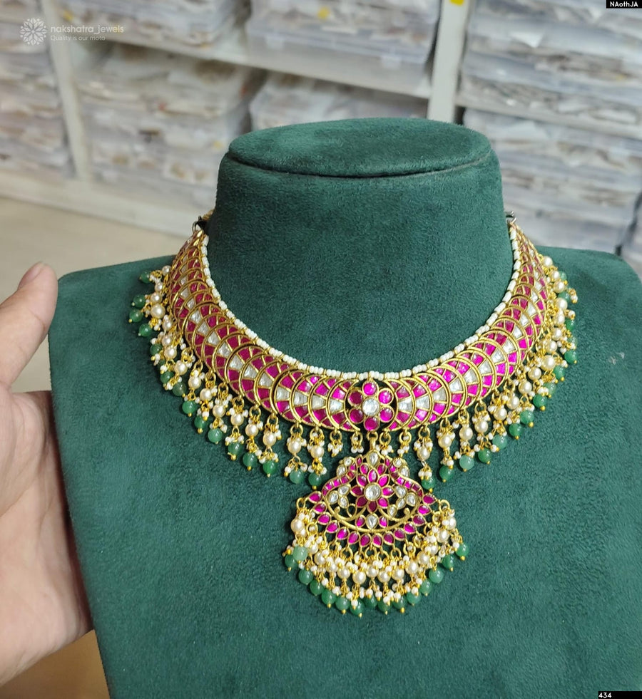 Jaadu Kundan Stones Bridal Necklace