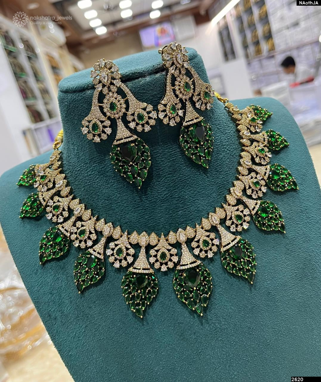 Victorian Polish AD Stones Necklace