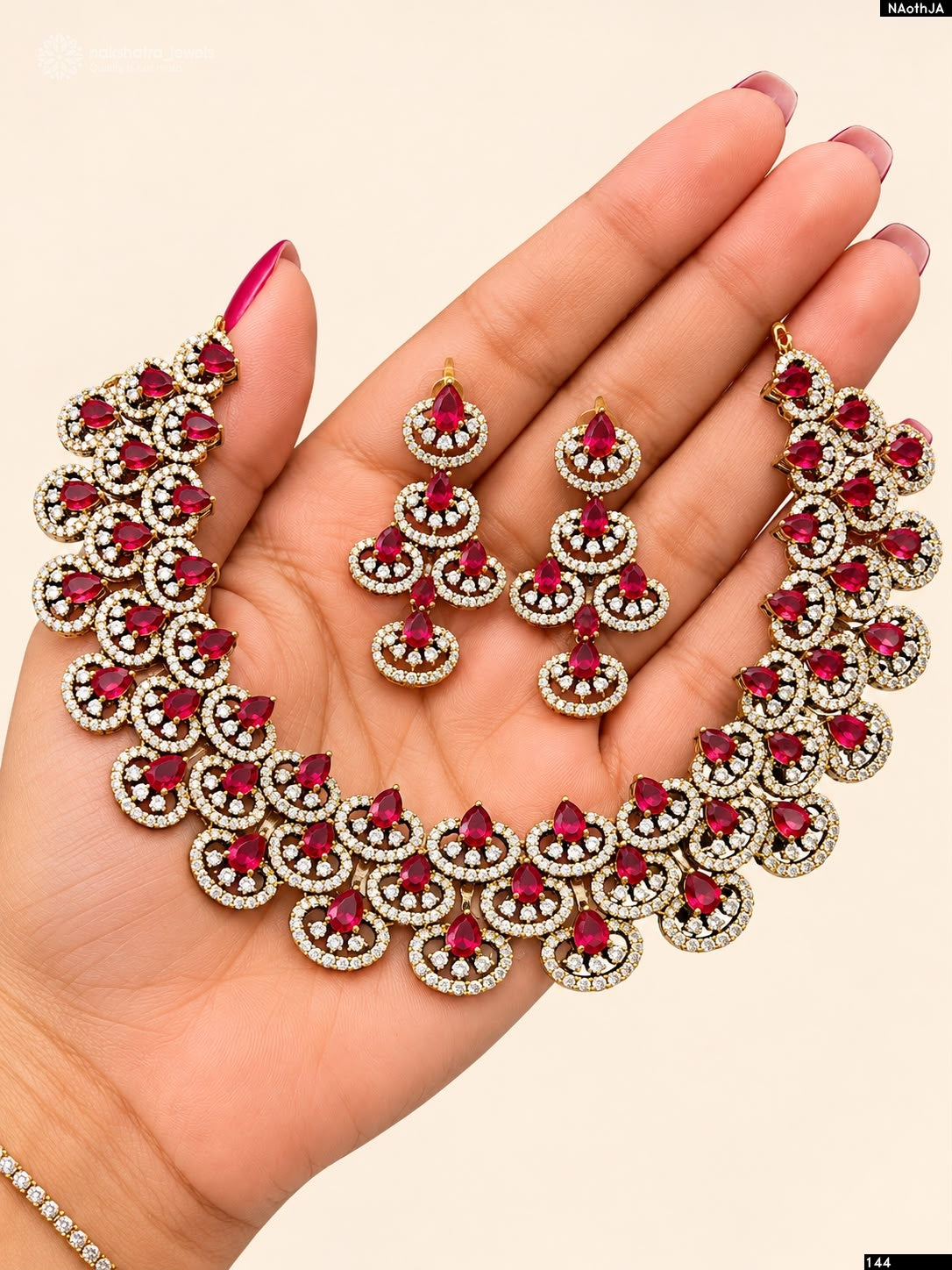 American Diamond Stones Necklace