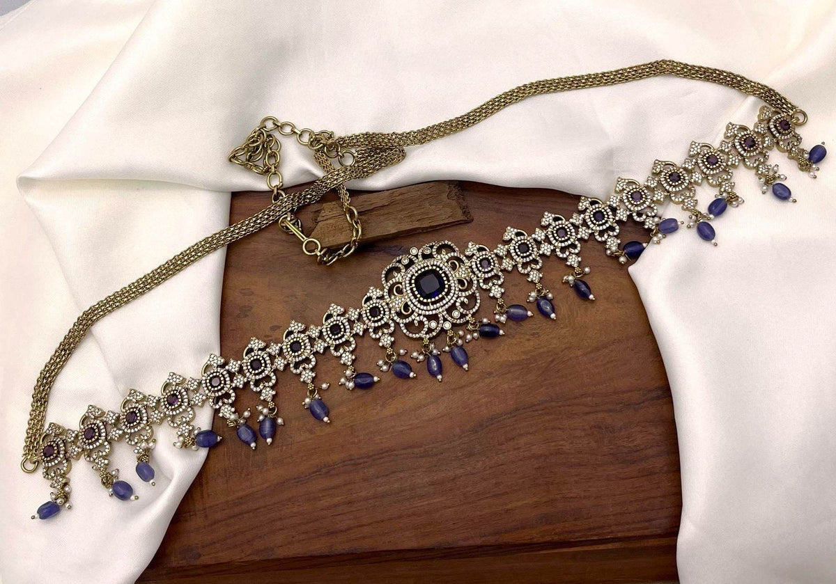 Victorian Polish AD Stones Hip Chain
