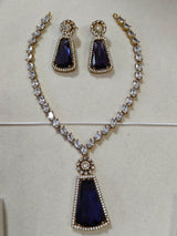 Victorian Polish with AD Stones Necklace - Nakshatra Jewels