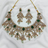 Victorian Polish with AD Stones Bridal Necklace - Nakshatra Jewels