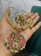 Nakshi Work with Kundan Stones Bridal Kante Necklace