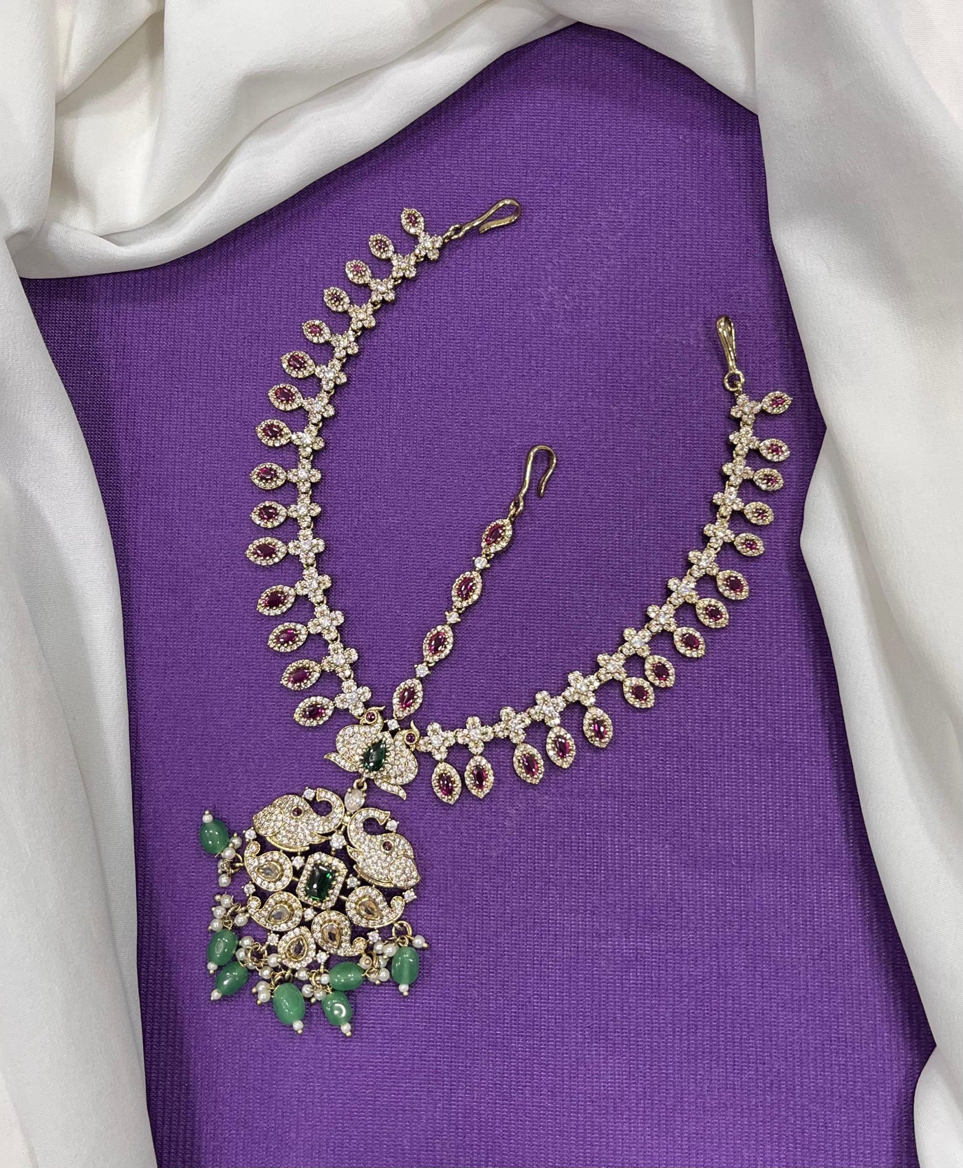 Victorian Polish with AD Stones Head Set