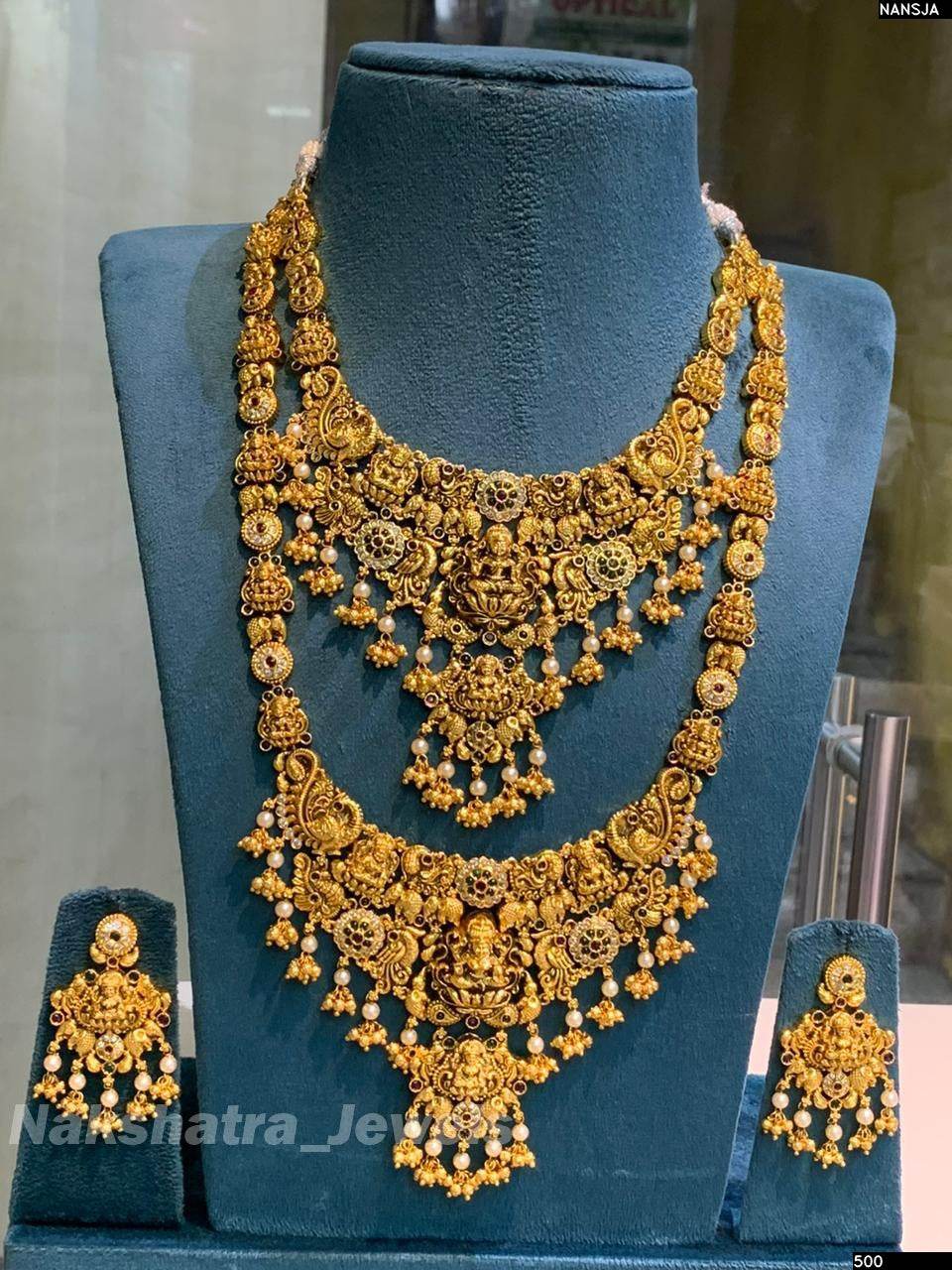 Nagasi Work with Kempu Stones Combo Set