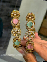 Premium Moissanite Stones Bangles - Nakshatra Jewels