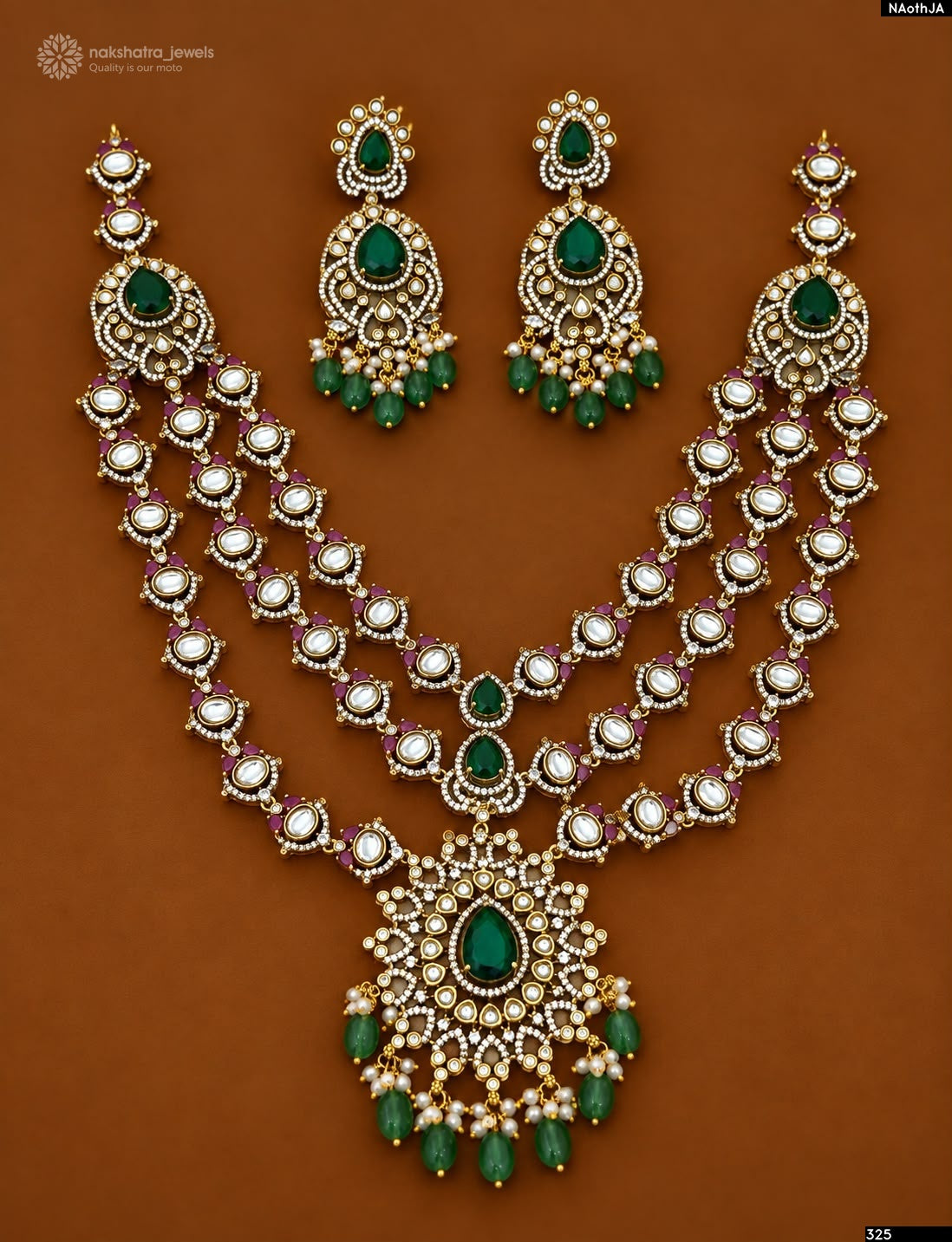 Mossianite Stones Bridal Layer Necklace